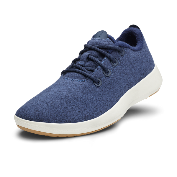 Men s Wool Runner Mizzles Hazy Indigo Natural White Sole