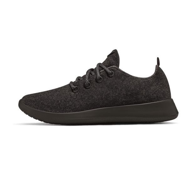 Women s Wool Runners Natural Black Black Sole